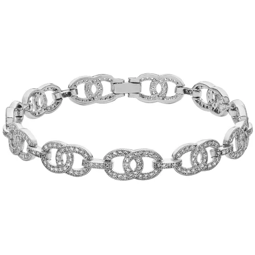Silver Ladies' Cz Bracelet 13.3g
